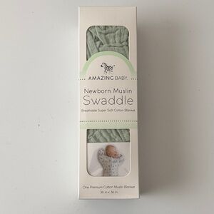 🔥Amazing Baby Newborn Muslin Swaddle Blanket - Sage Green 🔥